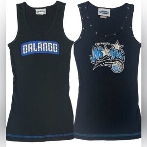 Majestic Threads Orlando Magic Tank Tops Sports Merch 100% Cotton Small Bundle